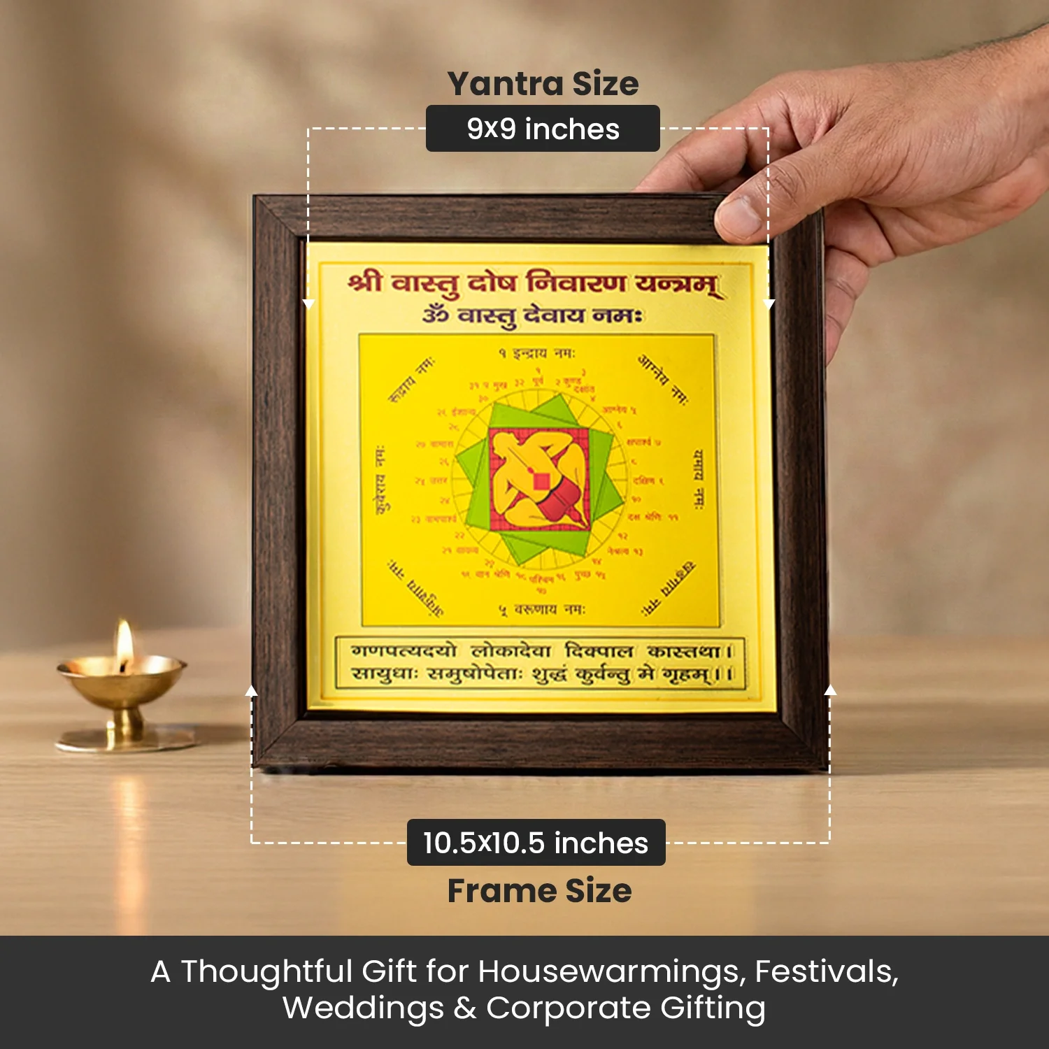 Shree Vastu Dosh Nivaran Yantra (9×9 inch) with Frame - Image 6