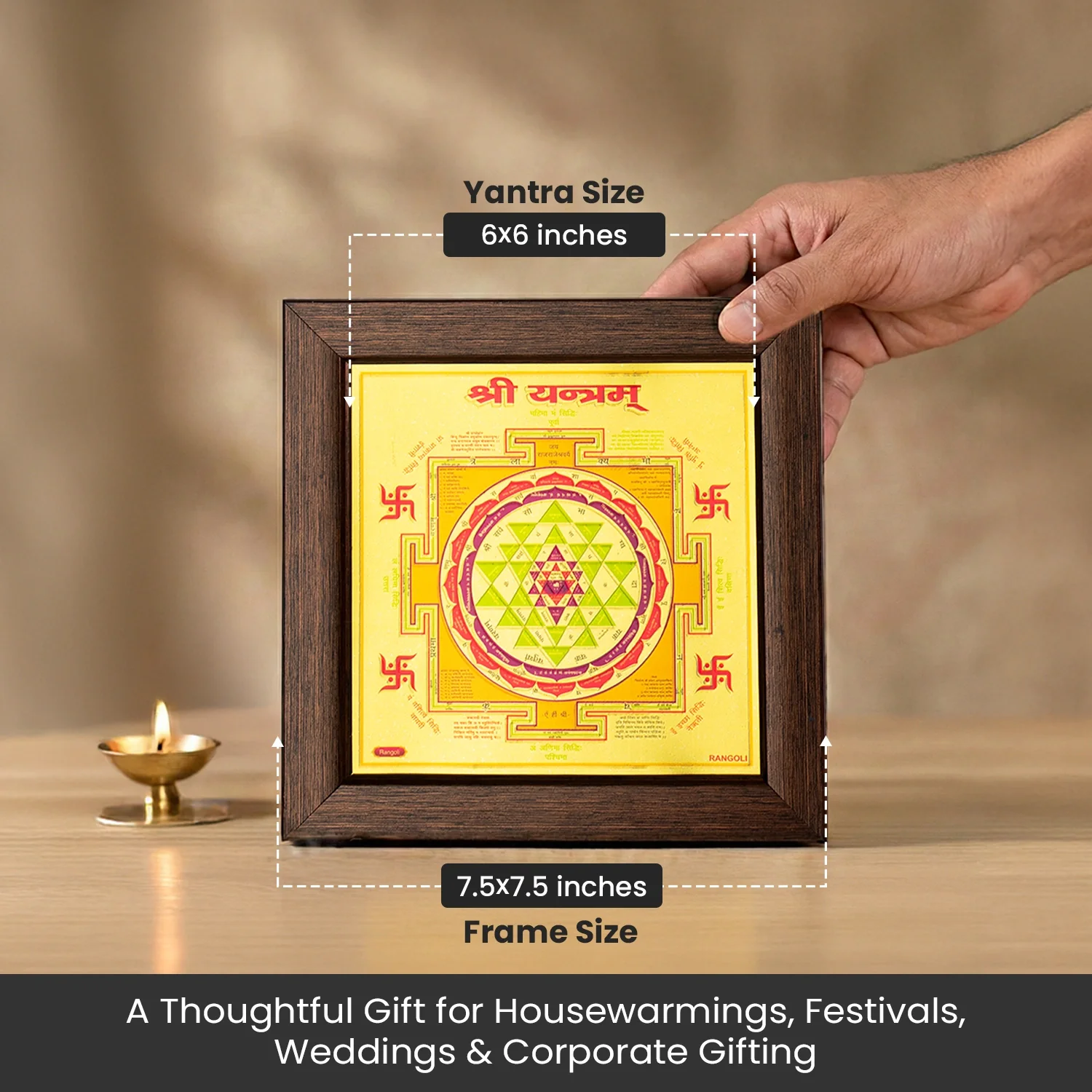 Shree Yantra (6×6 inch) with Frame - Image 6