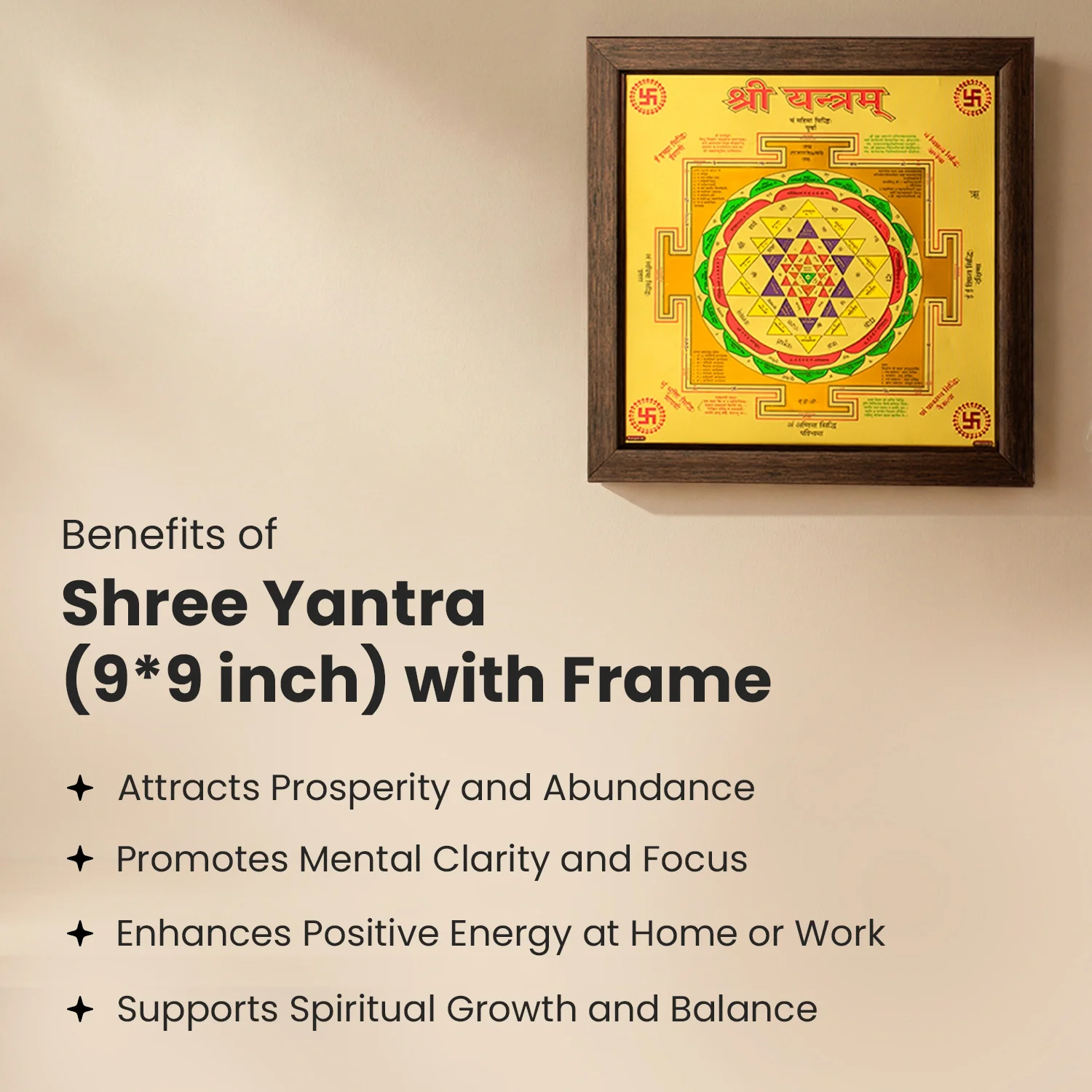 Shree Yantra (9*9 inch) with Frame - Image 5