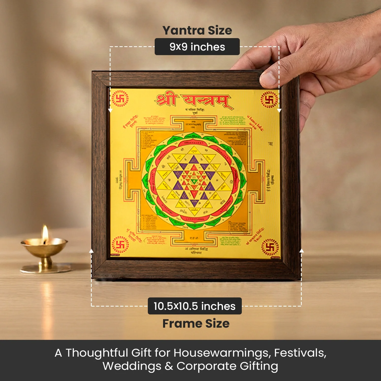 Shree Yantra (9*9 inch) with Frame - Image 6