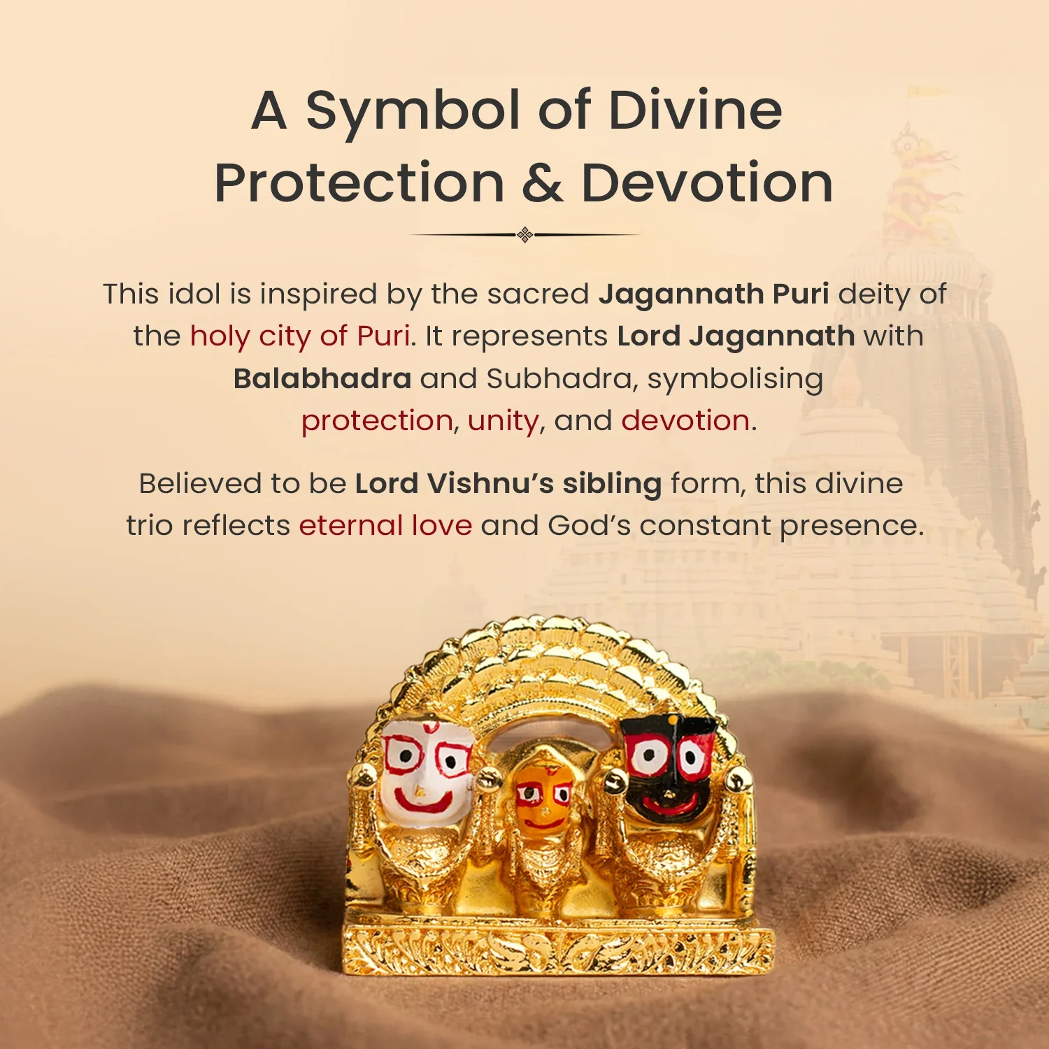 Shri Jagannath Balabhadra Subhadra Idol - Image 3