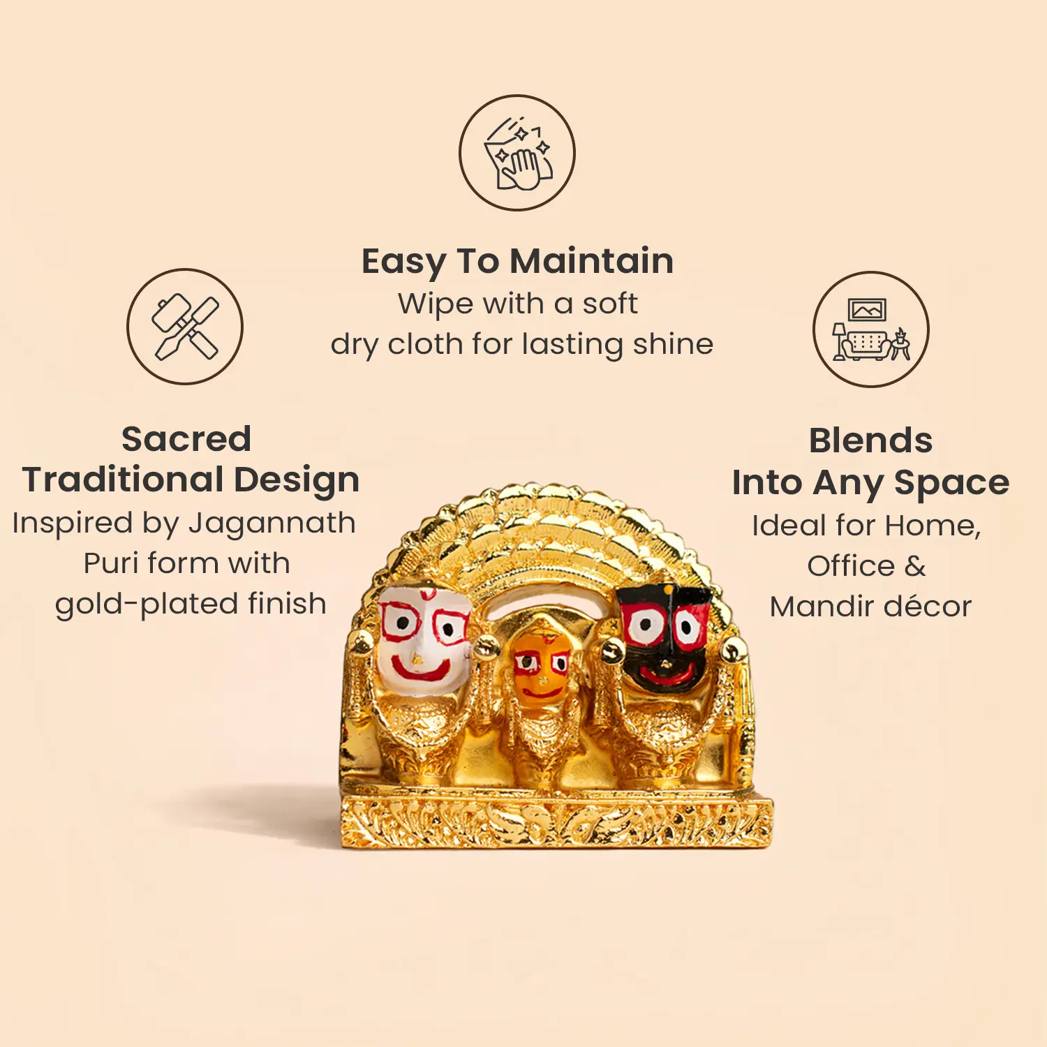 Shri Jagannath Balabhadra Subhadra Idol - Image 7