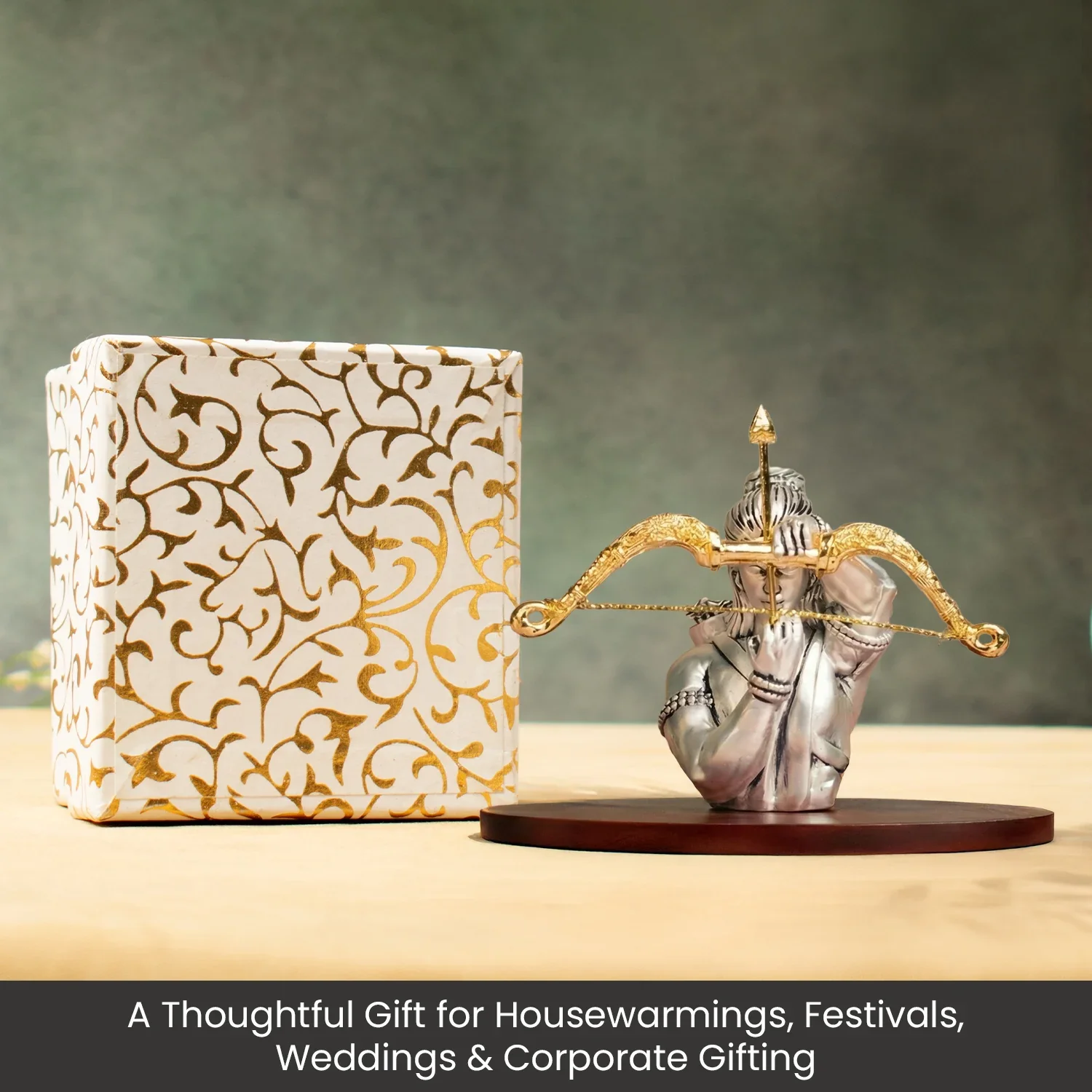 999 Silver Plated Shri Ram Dhanurdhari Idol - Image 9