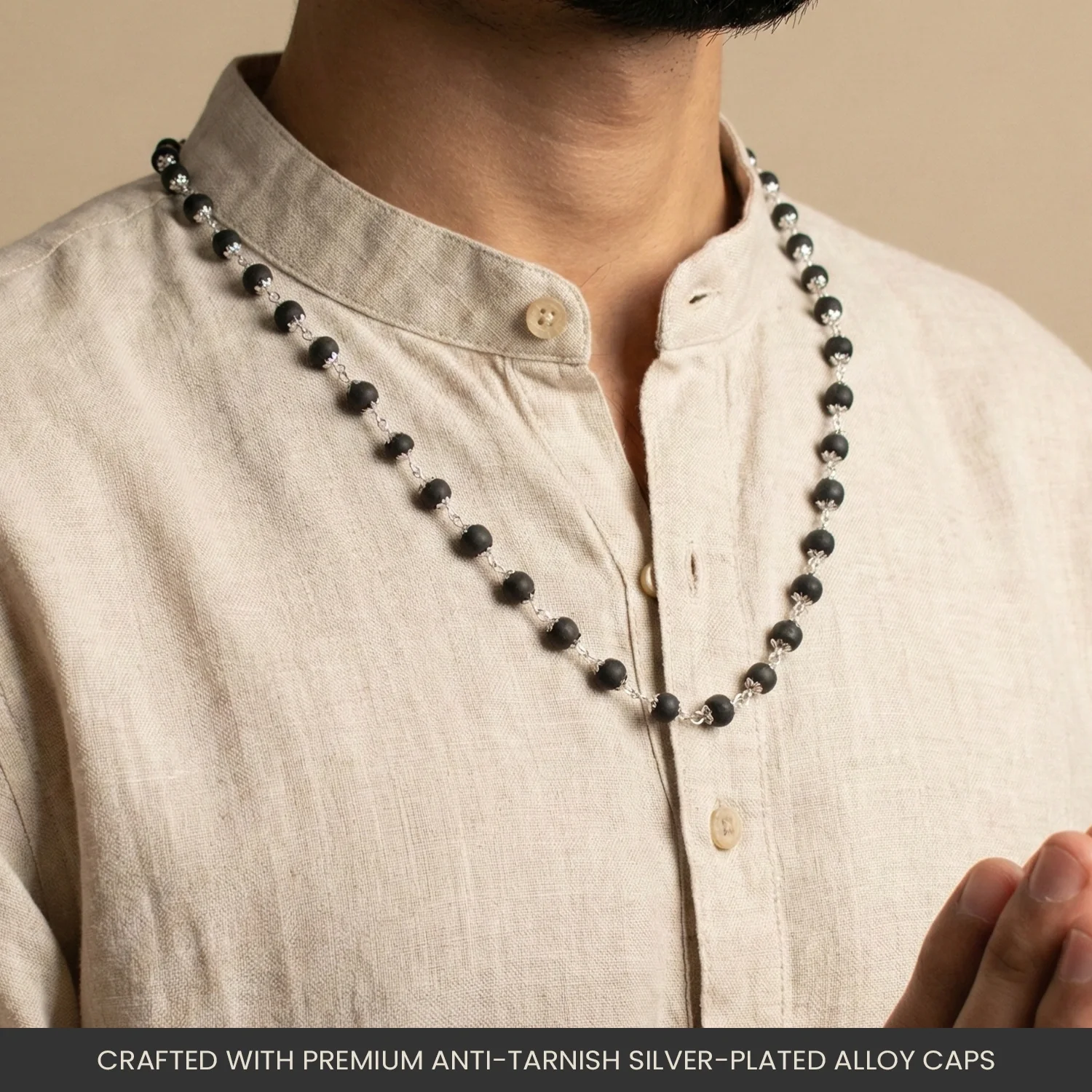 Silver Capped Karungali Malai – with Free Karungali Bracelet (Govt. Certified) - Image 11