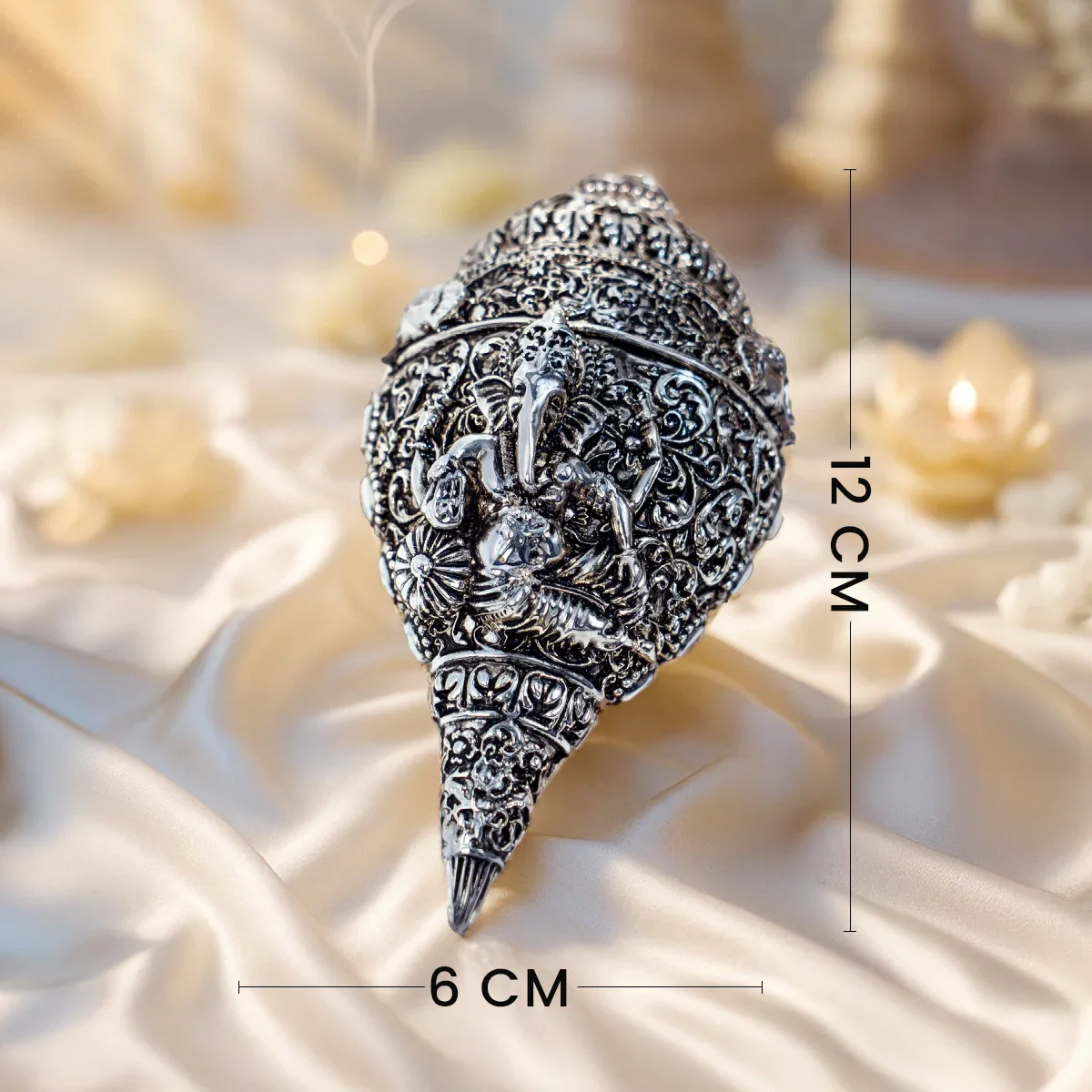 Silver Plated Ganesh Shankh (Conch) - Image 6