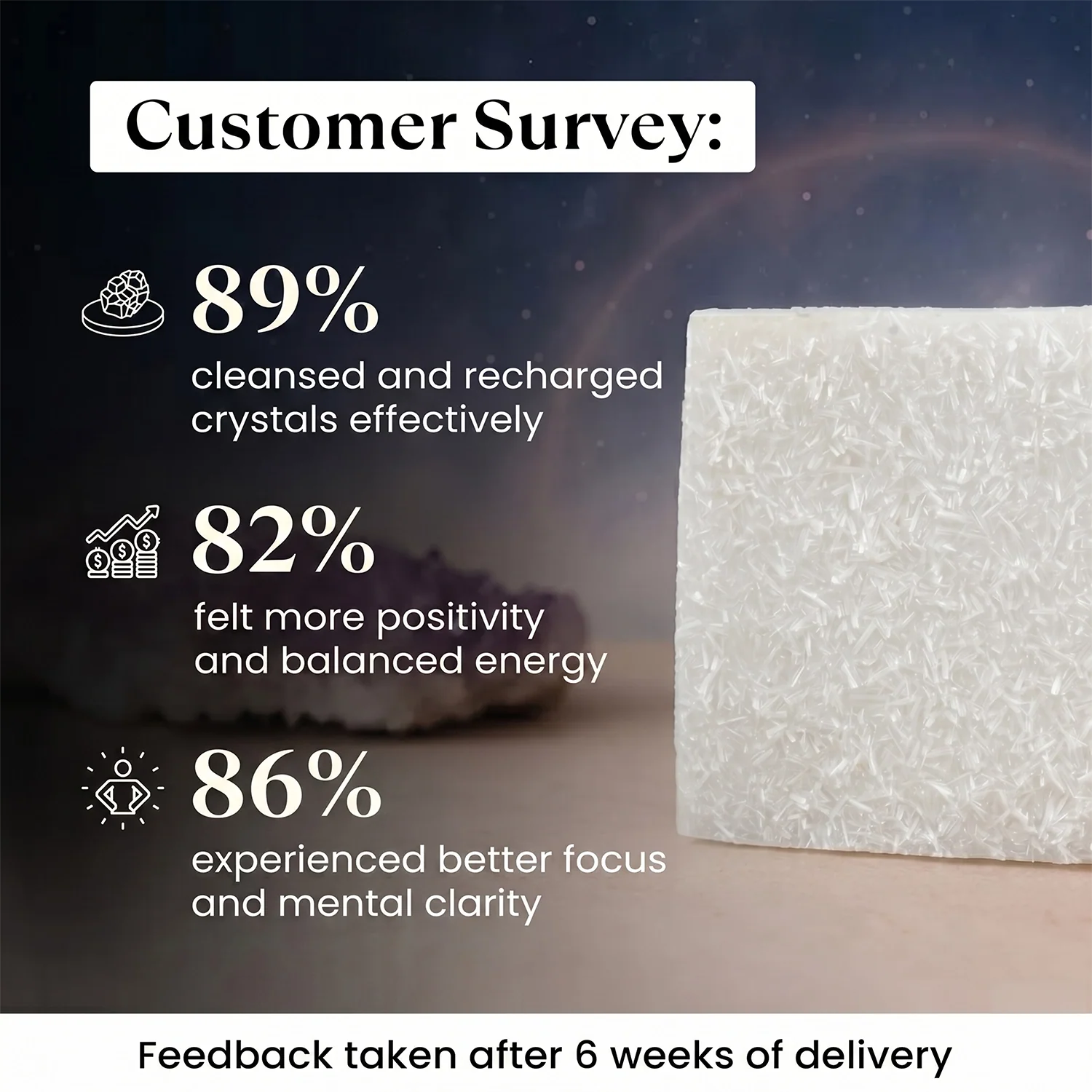Square Raw Selenite Plate - Image 2