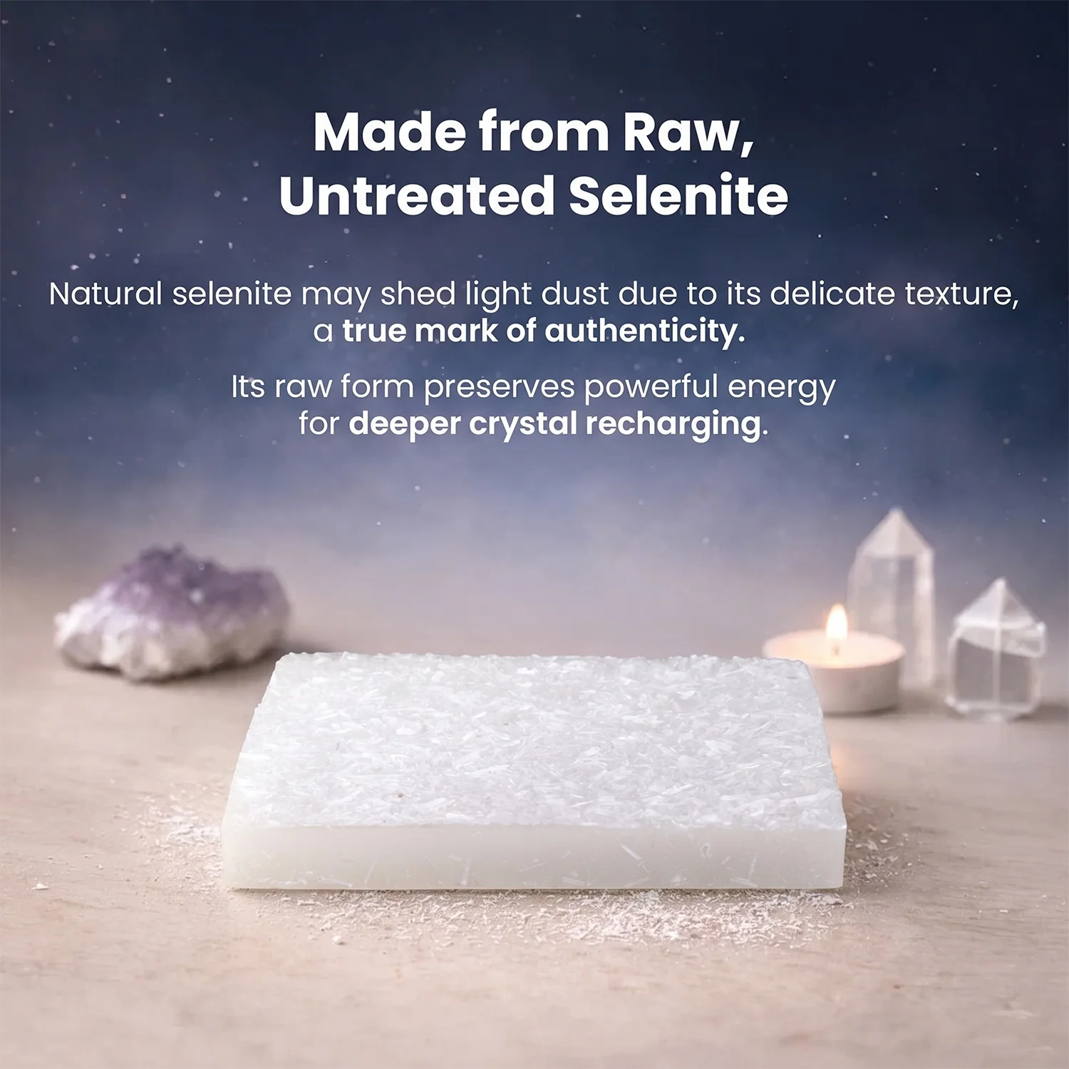 Square Raw Selenite Plate - Image 5