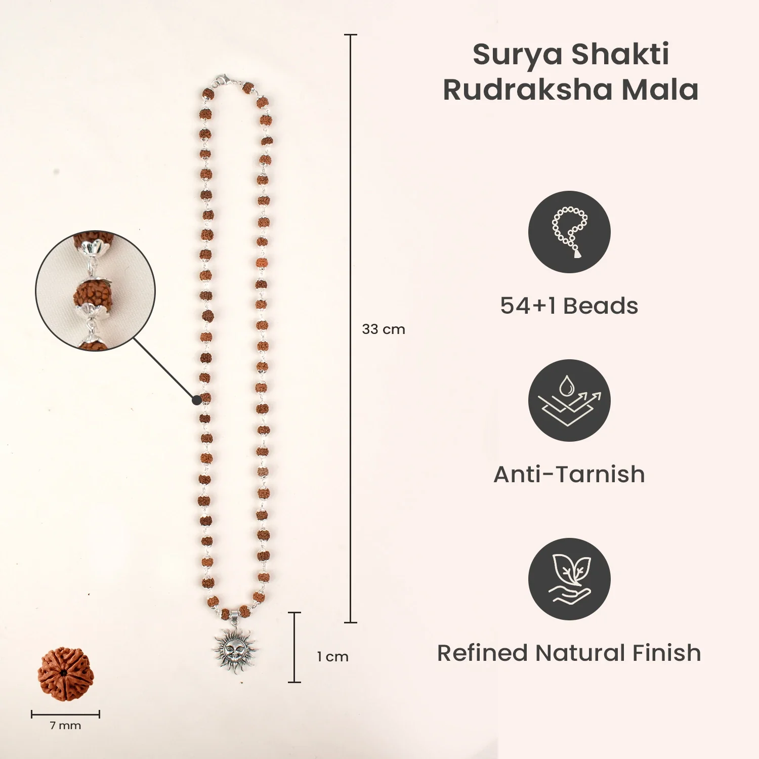 Surya Shakti Rudraksha Mala - Image 8