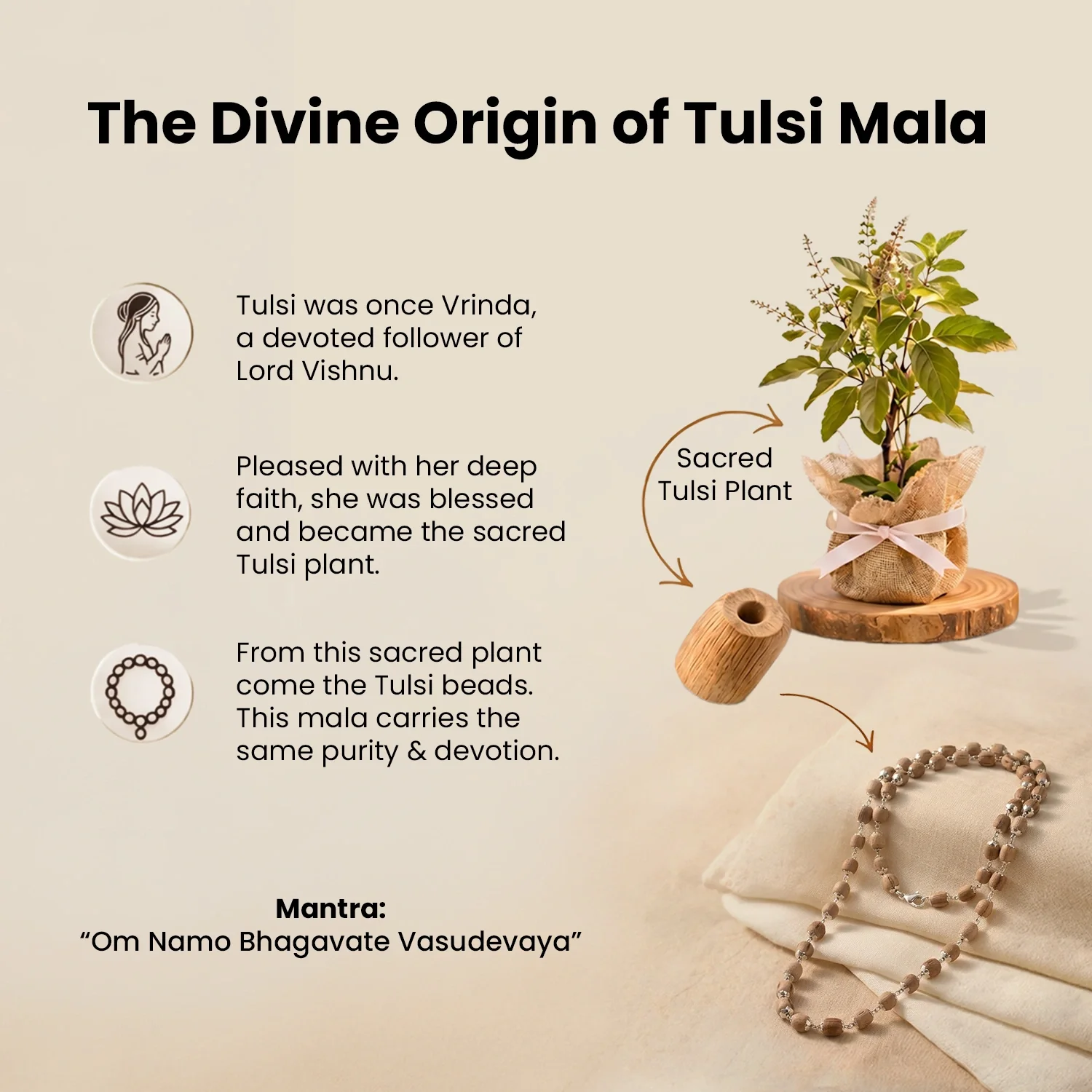 Tulsi Mala Silver Plated - Image 6