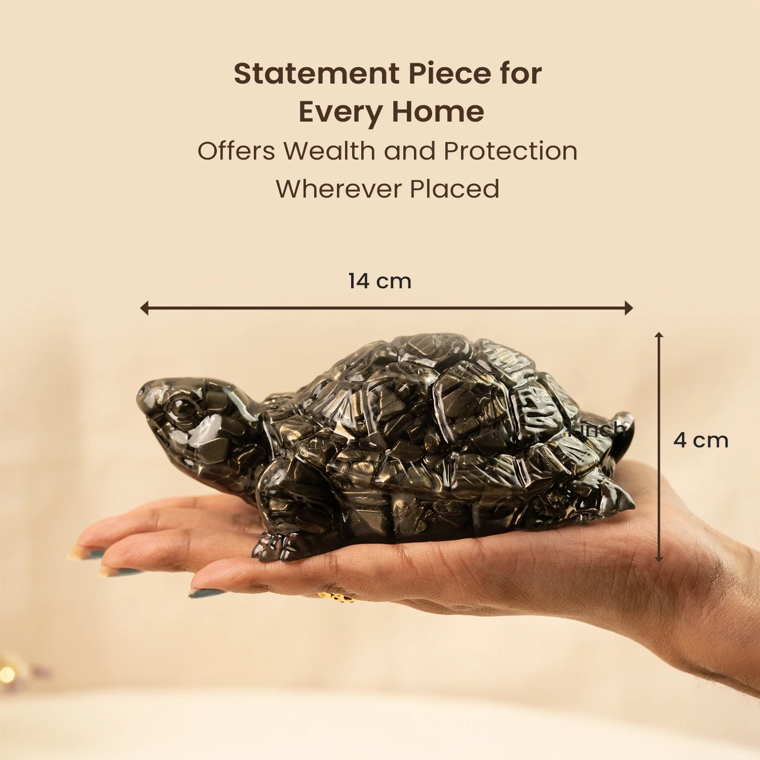 Collector’s Edition Pyrite Tortoise (Kachhua) - Big Size - 8x heavier - Image 8