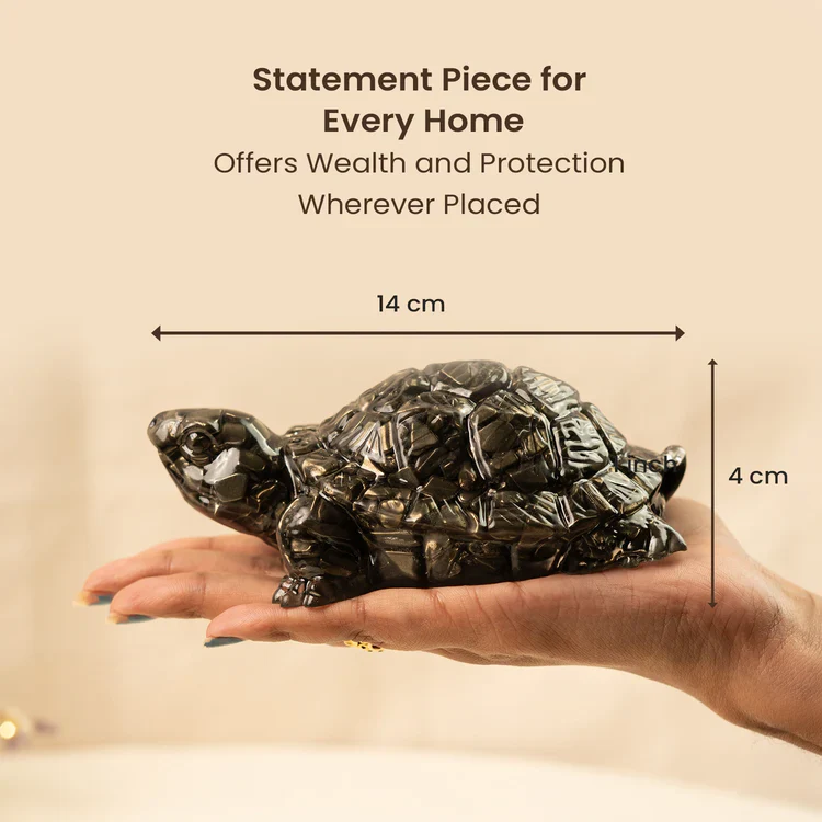 Vastu Pyrite Tortoise Combo – Small Kachhua with Big Kachhua - Image 11