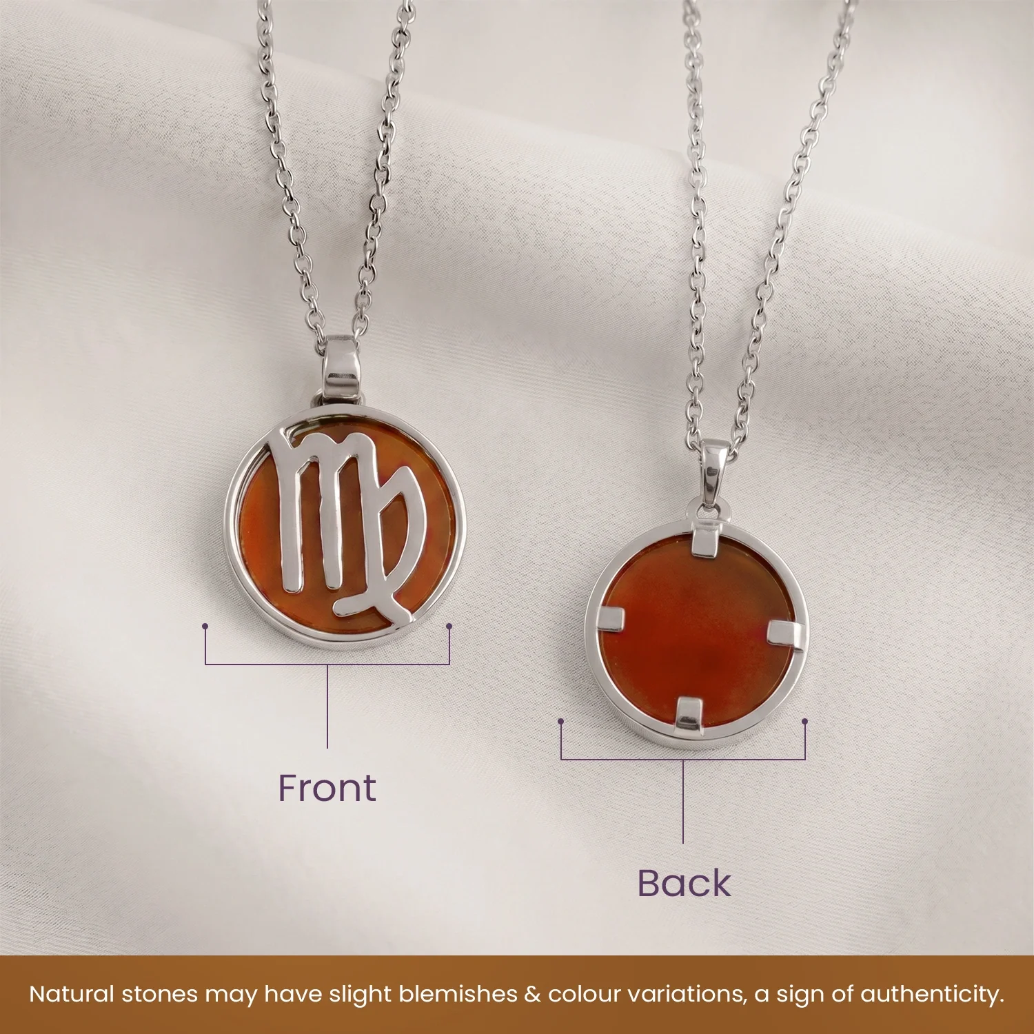 Virgo Pendant (कन्या राशि) with Carnelian - Image 10