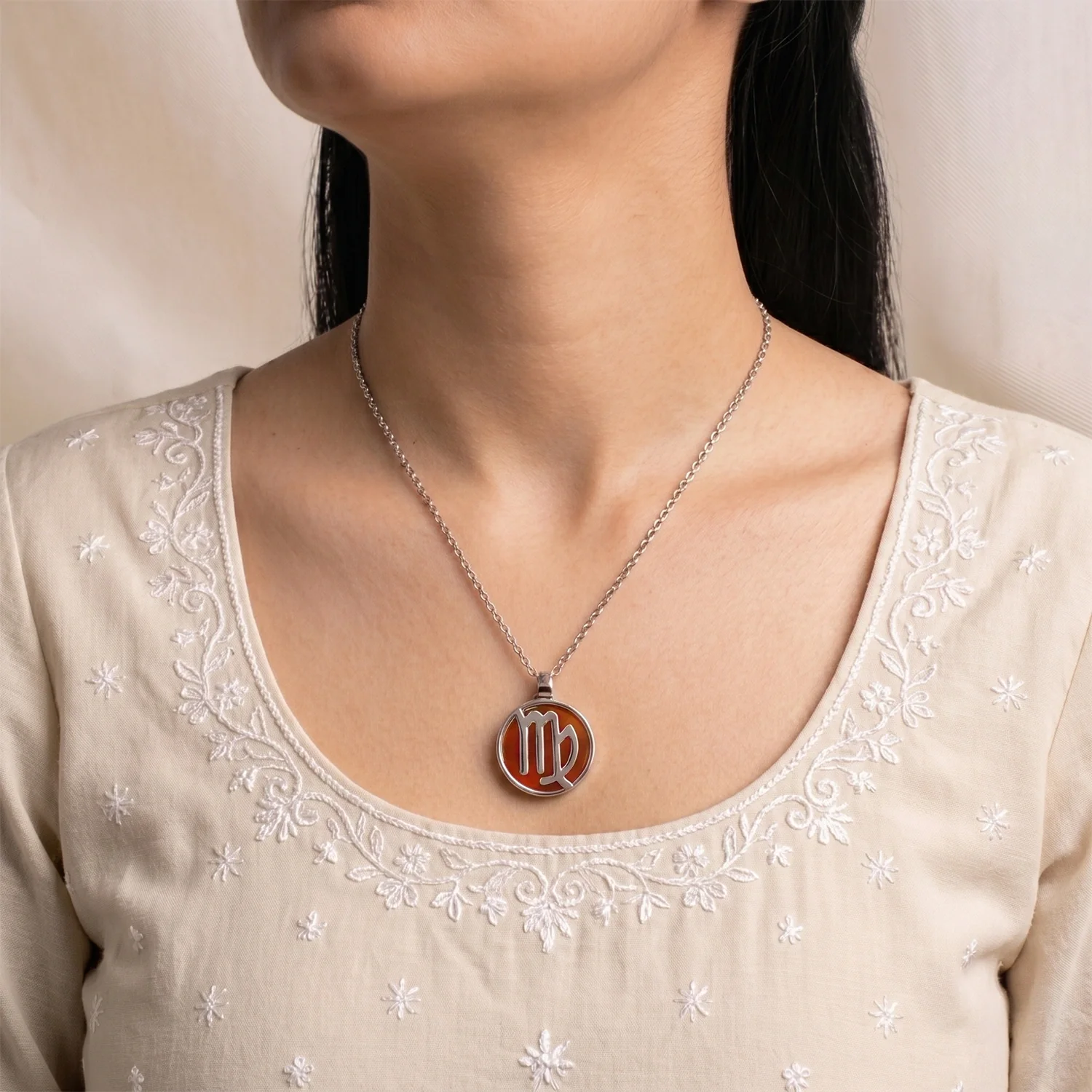 Virgo Pendant (कन्या राशि) with Carnelian - Image 11