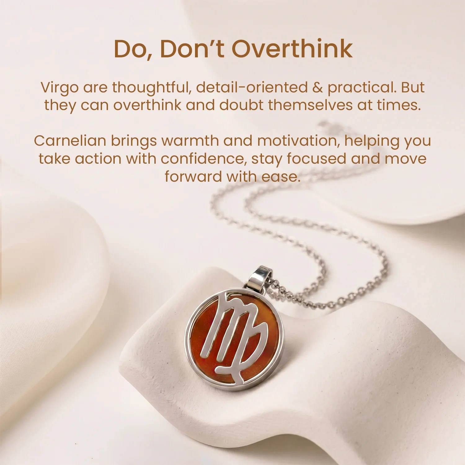 Virgo Pendant (कन्या राशि) with Carnelian - Image 7