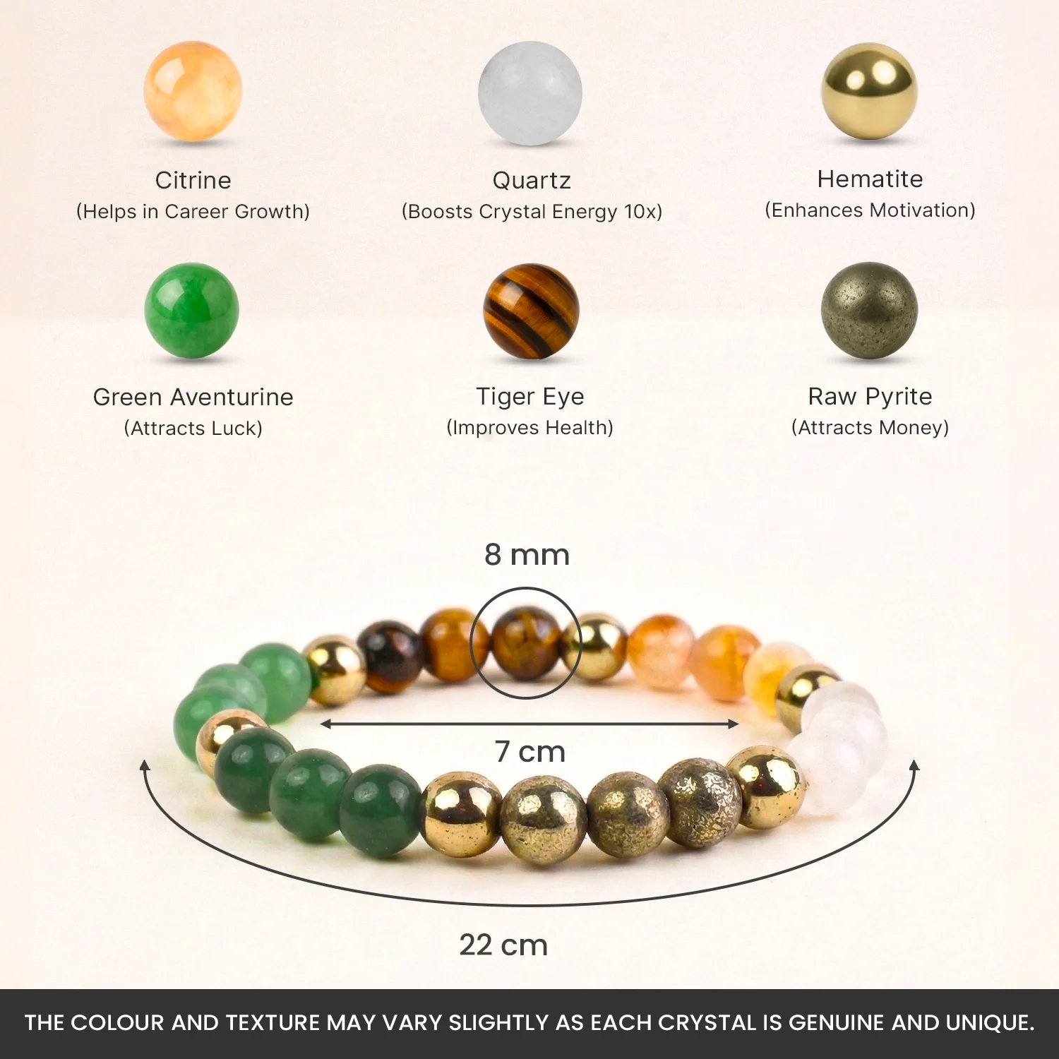 Vyapar Samriddhi Combo - Dhan Yog Bracelet with Citrine Pyramid - Image 6